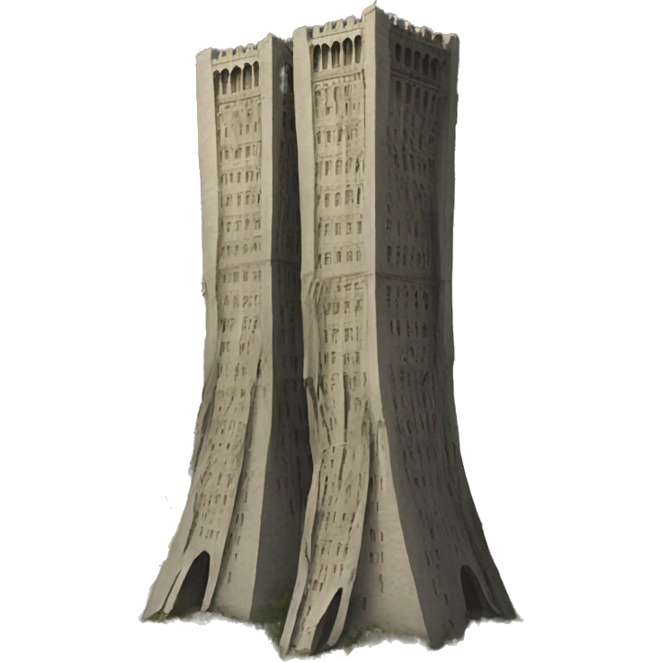 Two towers crashing emoji