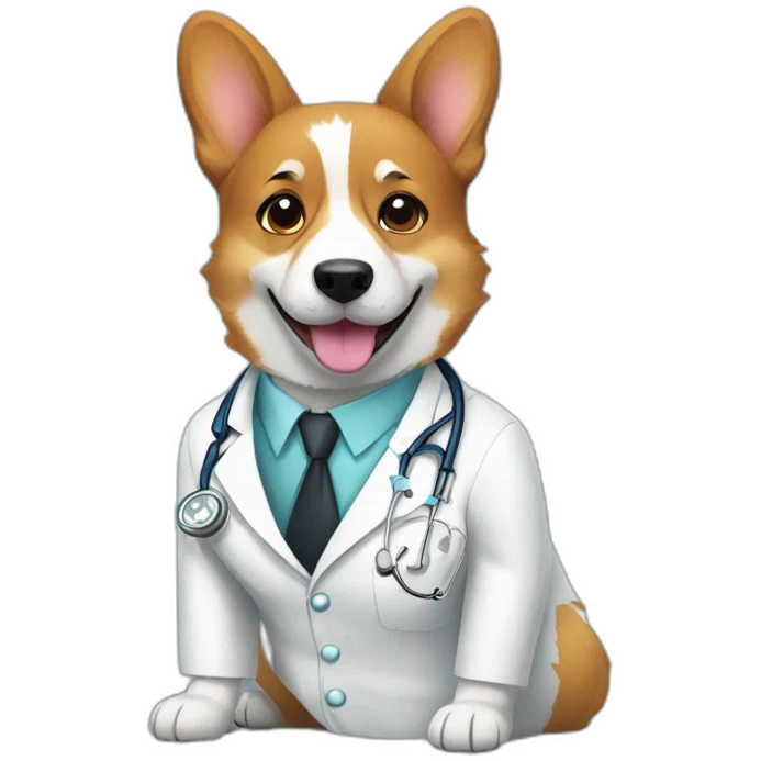 doctor corgi emoji