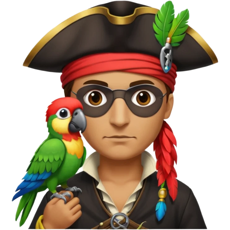 pirate and parrot emoji