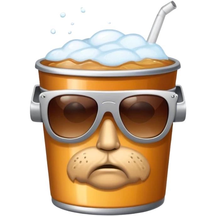 sad bucket of beers with sunglasses  emoji
