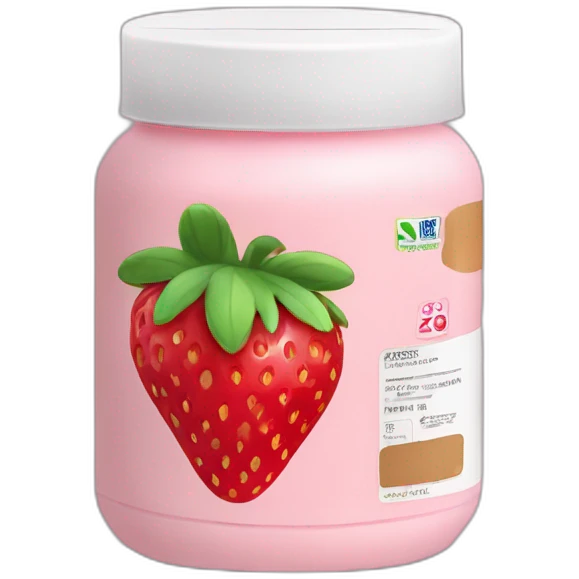 protein powder strawberry flavour emoji