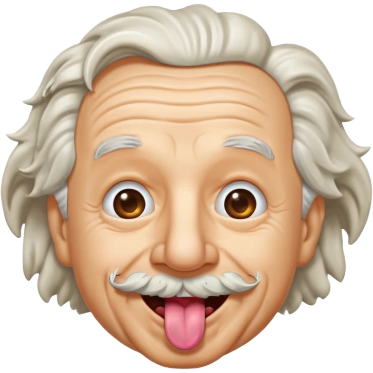 Einstein stick out your tongue emoji