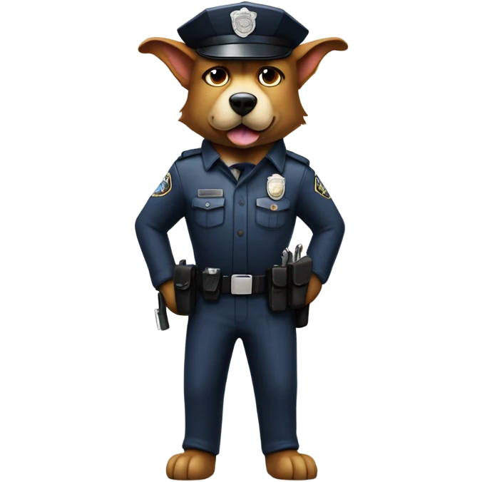 A dogman been a police emoji