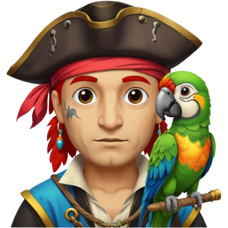 pirate and parrot emoji