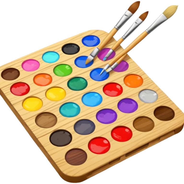 Palette with brushes emoji