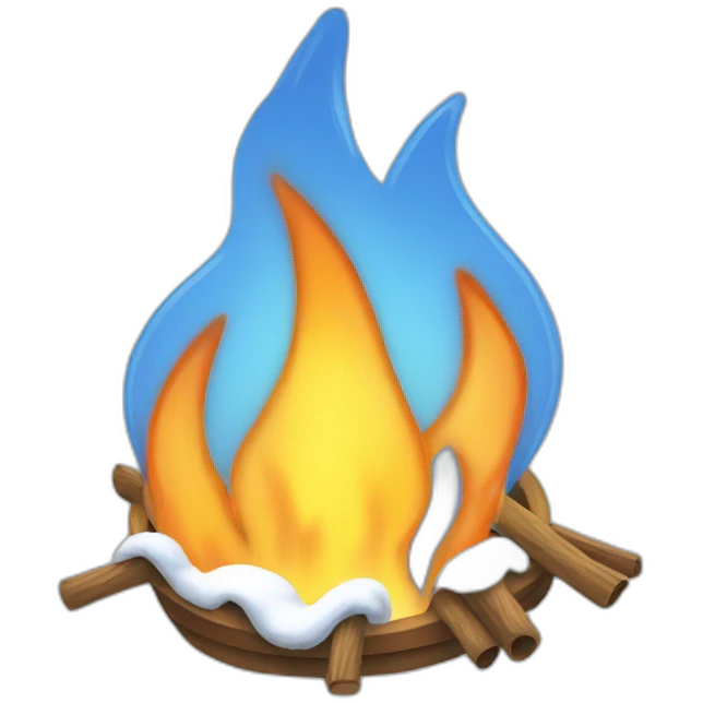 Un feu en hiver emoji