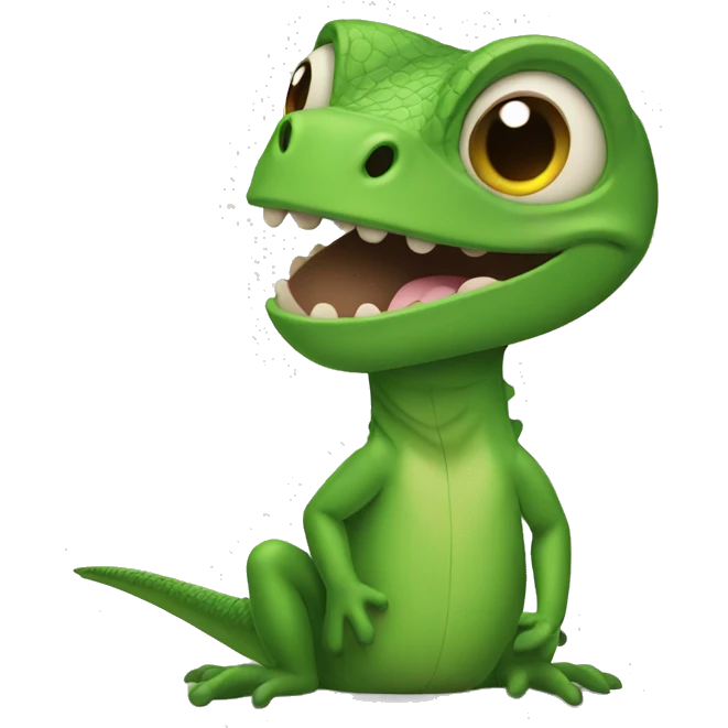 Lizard turning inside out emoji