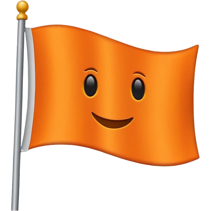 I want a flag  🚩🚩 like this but flag should be orange don't change shape just change color emoji