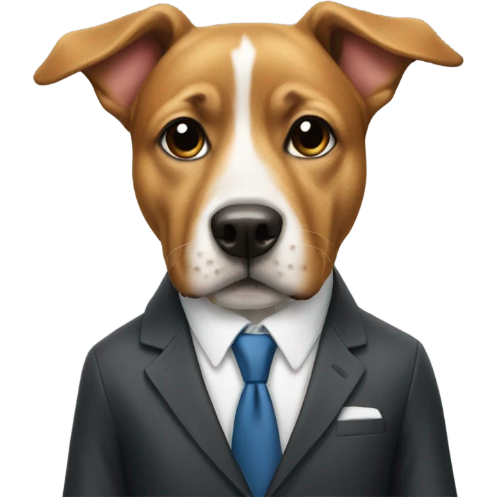 Dog wearing a suit emoji