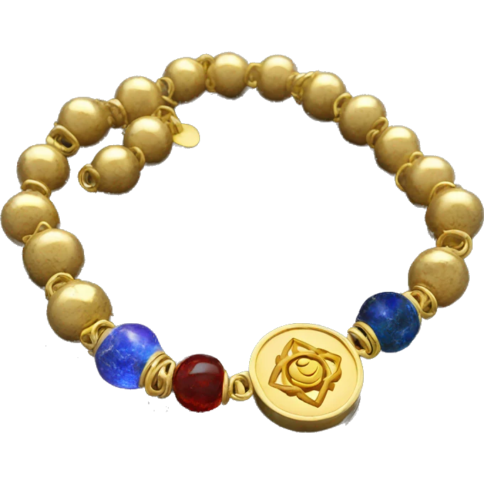 gold chakra bracelet realistic emoji