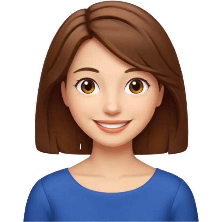 lady with a shoulder-length brown hair emoji