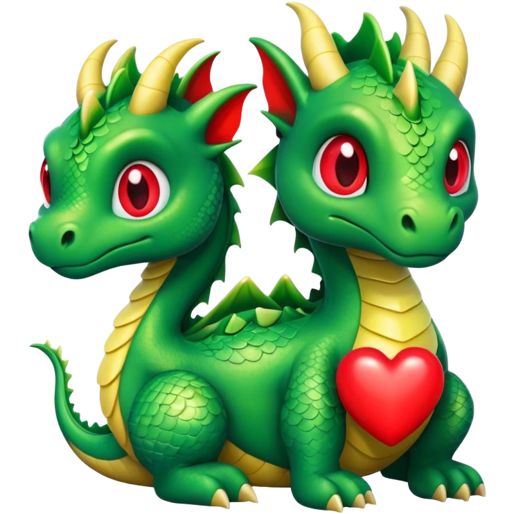 A dragon with two hearts emoji