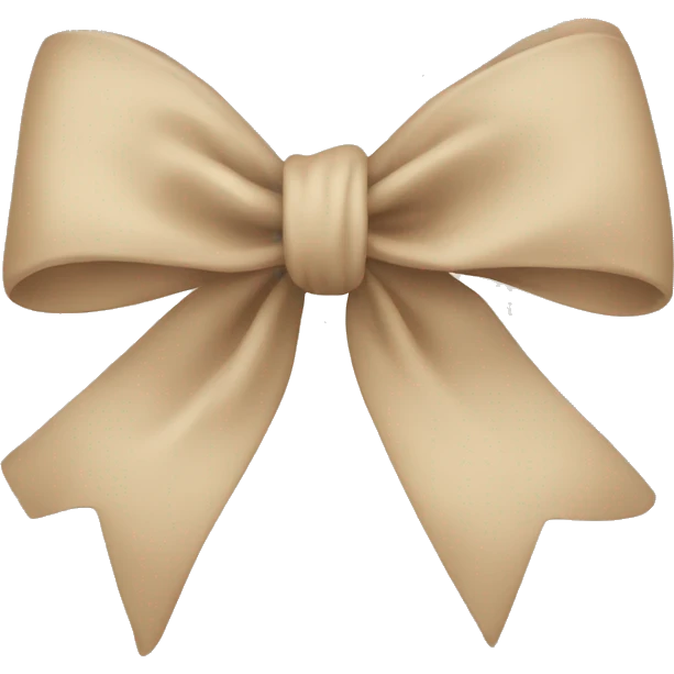 Beige bow emoji