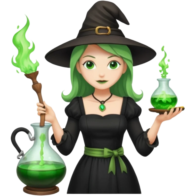 green witch cooking potion emoji
