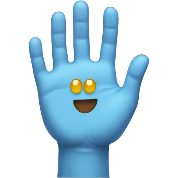 open hand saying hello emoji