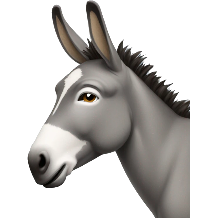 donkey with eyes closed emoji