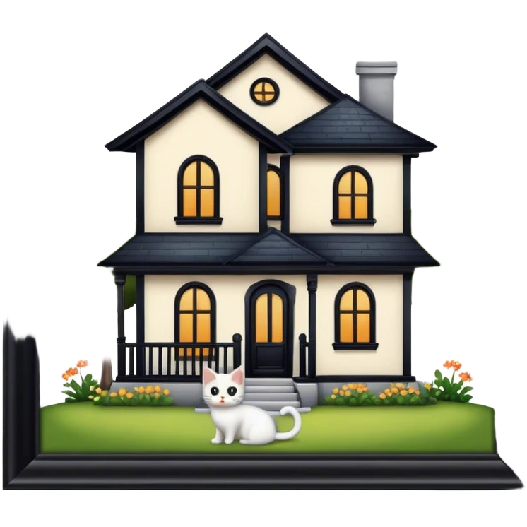 House with cat emoji