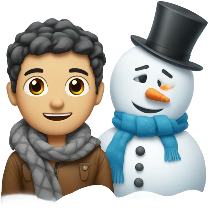 snow, snowman, winter emoji