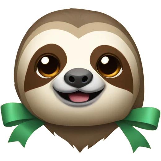 sloth with a bow emoji