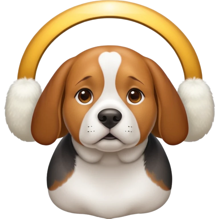 Fat Beagle with a halo  emoji