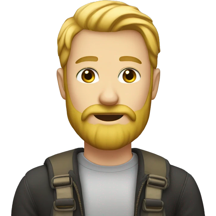 blonde beard male with long  emoji