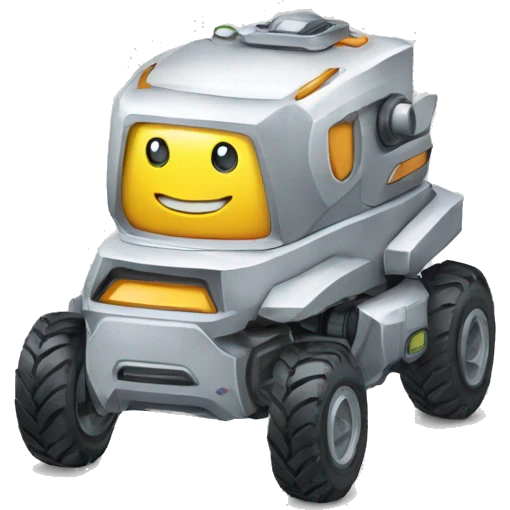 un robot  4WD care supravegheaza copii emoji