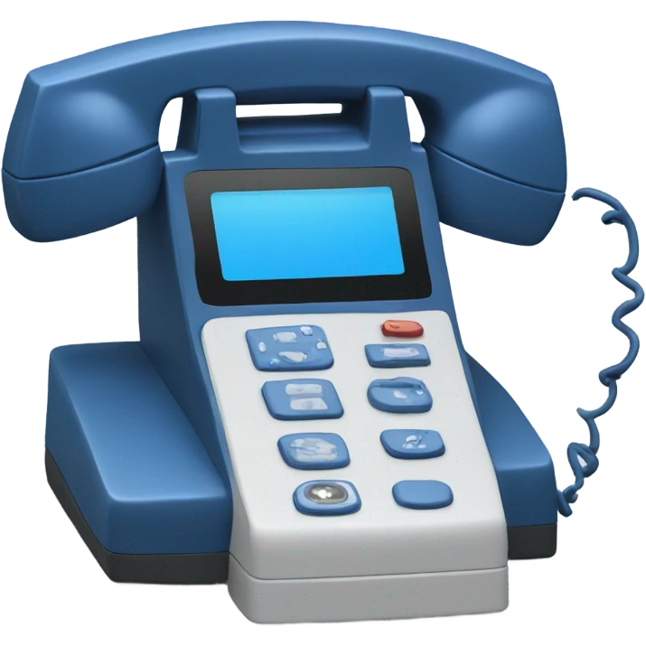 Phone with a face with a blue screen emoji