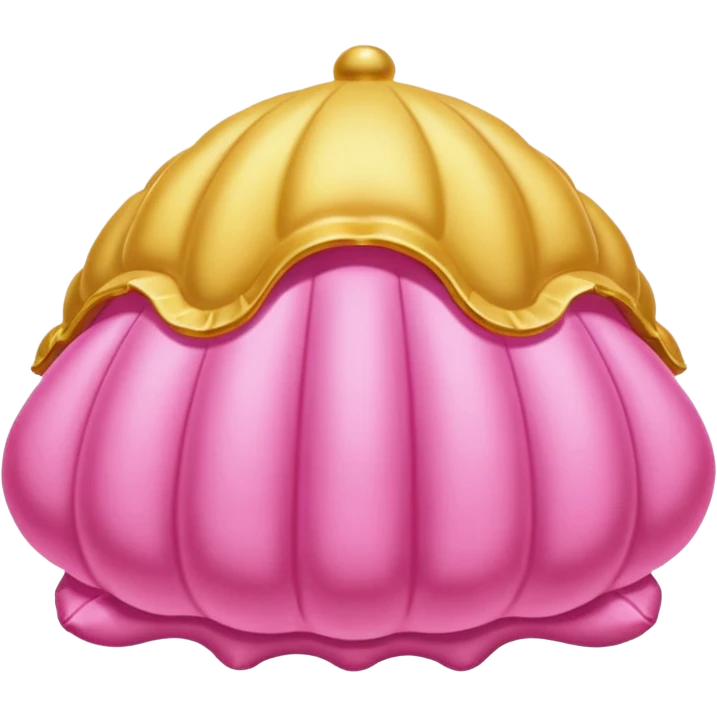 gold rococo pink inflatable puffy shell pastry emoji