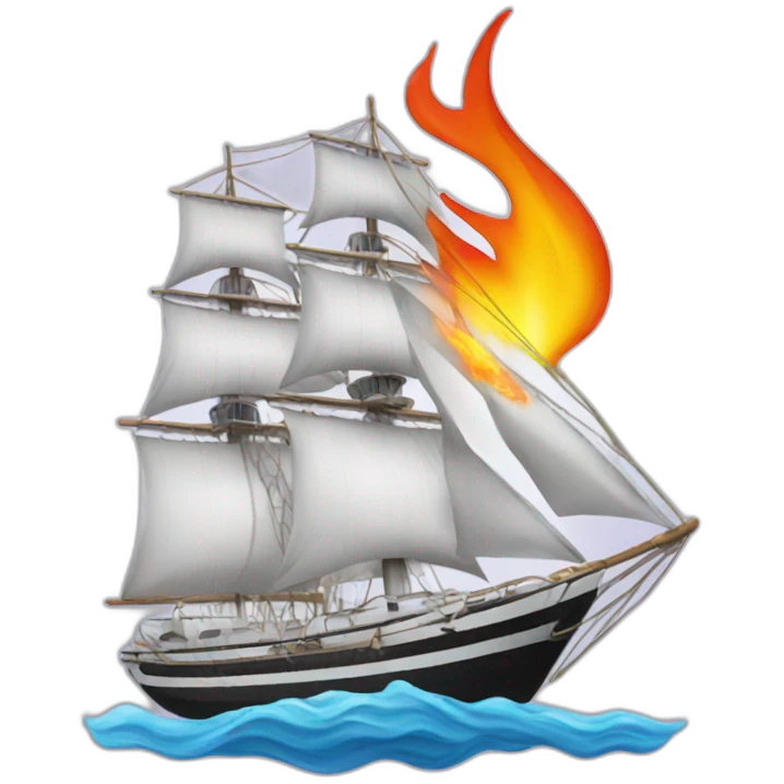 Clipper with flame emoji