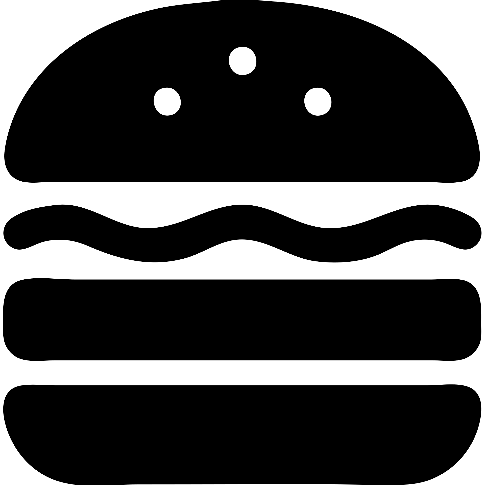 burger icon, solid filled icon style, bold silhouette emoji