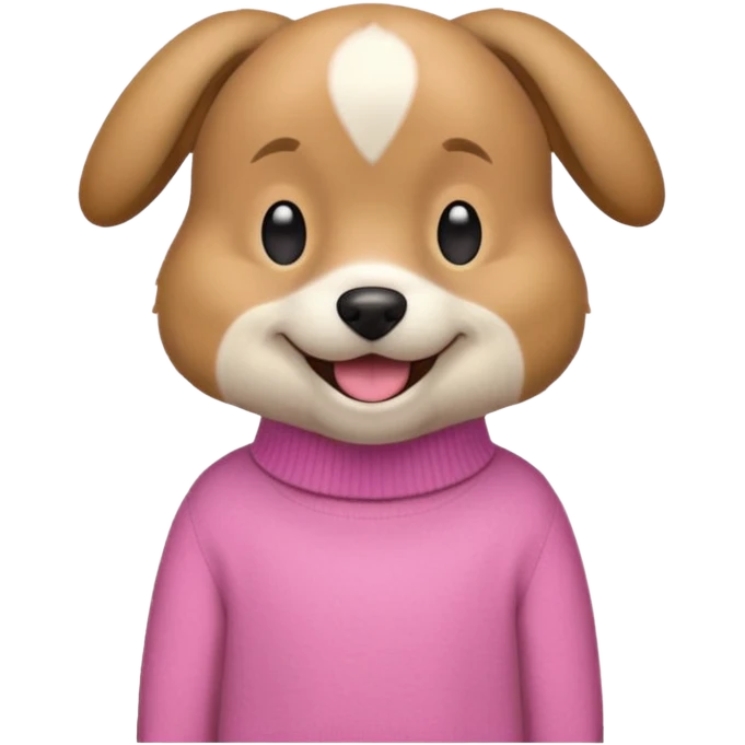 Udělat emoji z mého psa s růžovým svetrem  emoji