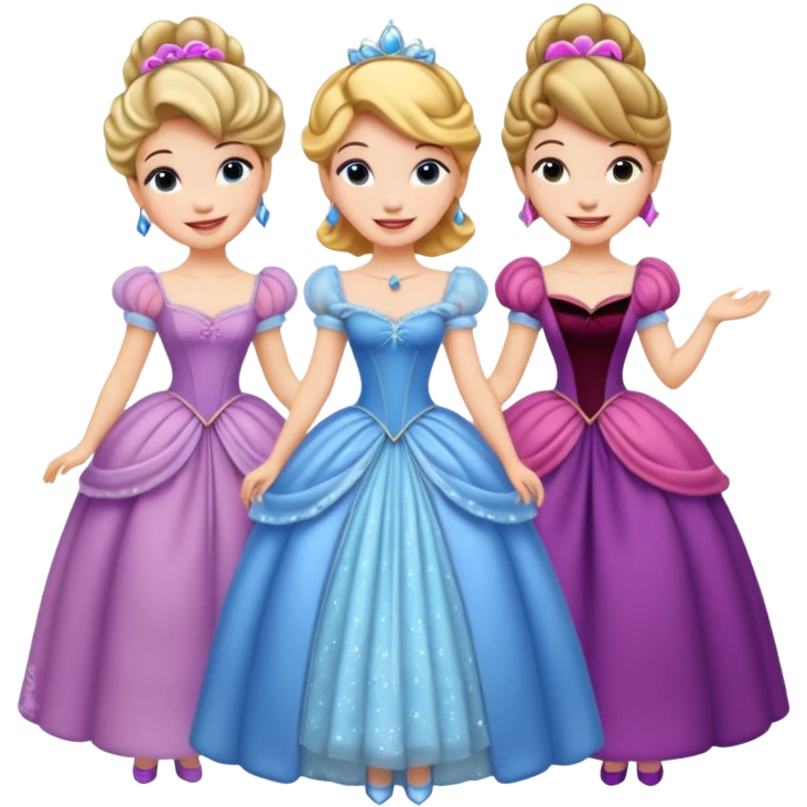 cinderella's three stepsister emoji