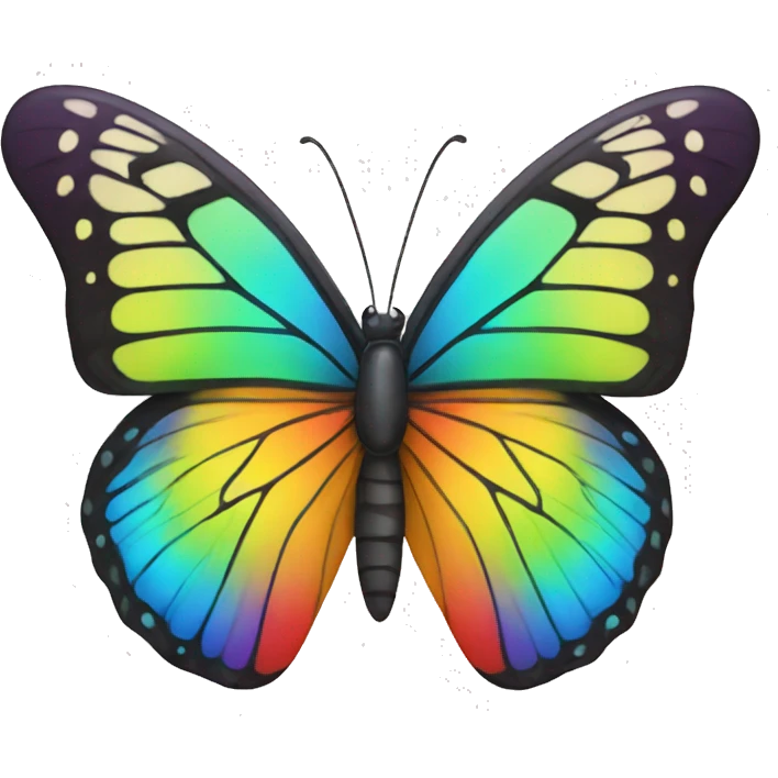 rainbow butterfly emoji