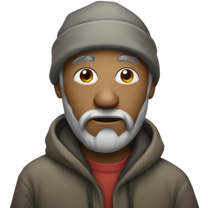 A homeless holding a home  emoji