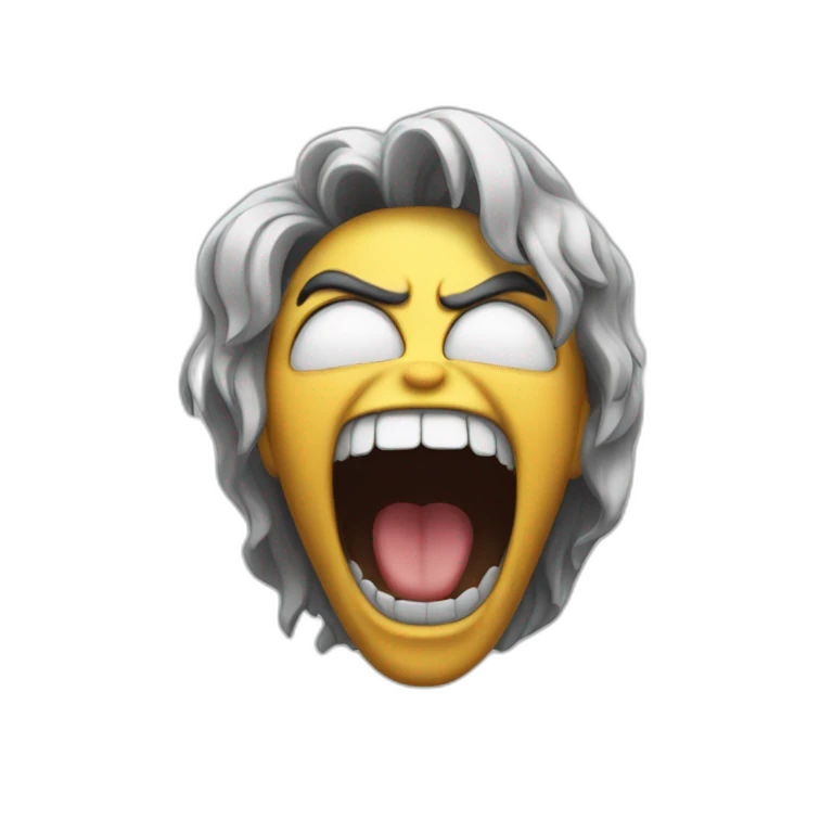 Screaming  emoji