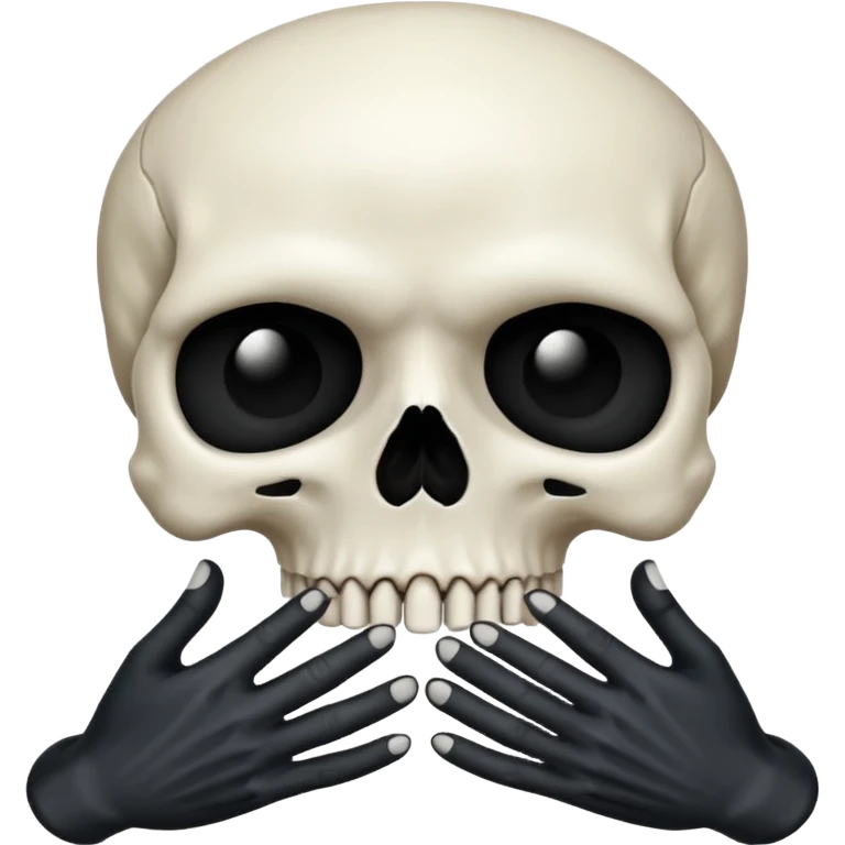 Skull face joining hands emoji