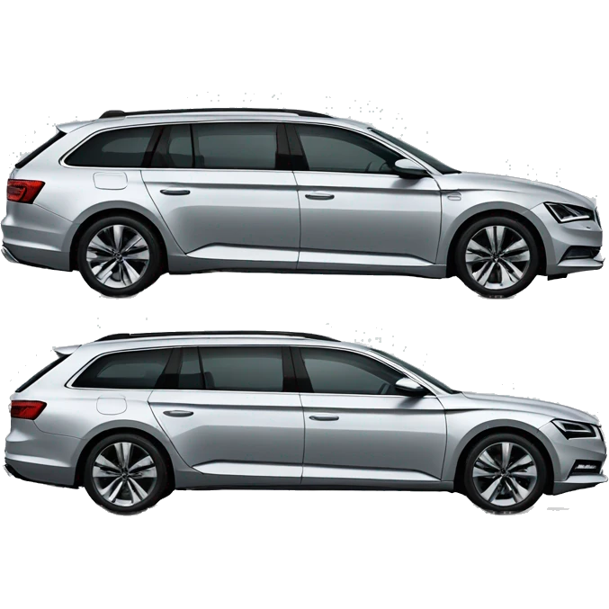 silver škoda superb combi emoji
