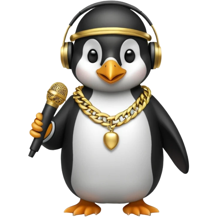 Penguin rapper emoji