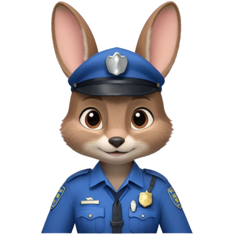 judy hopps with police suit from zootopia, pixar emoji
