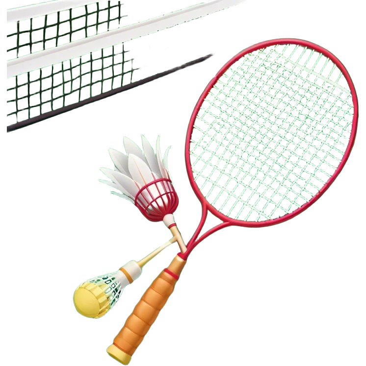 badminton racket and feather shuttlecock emoji