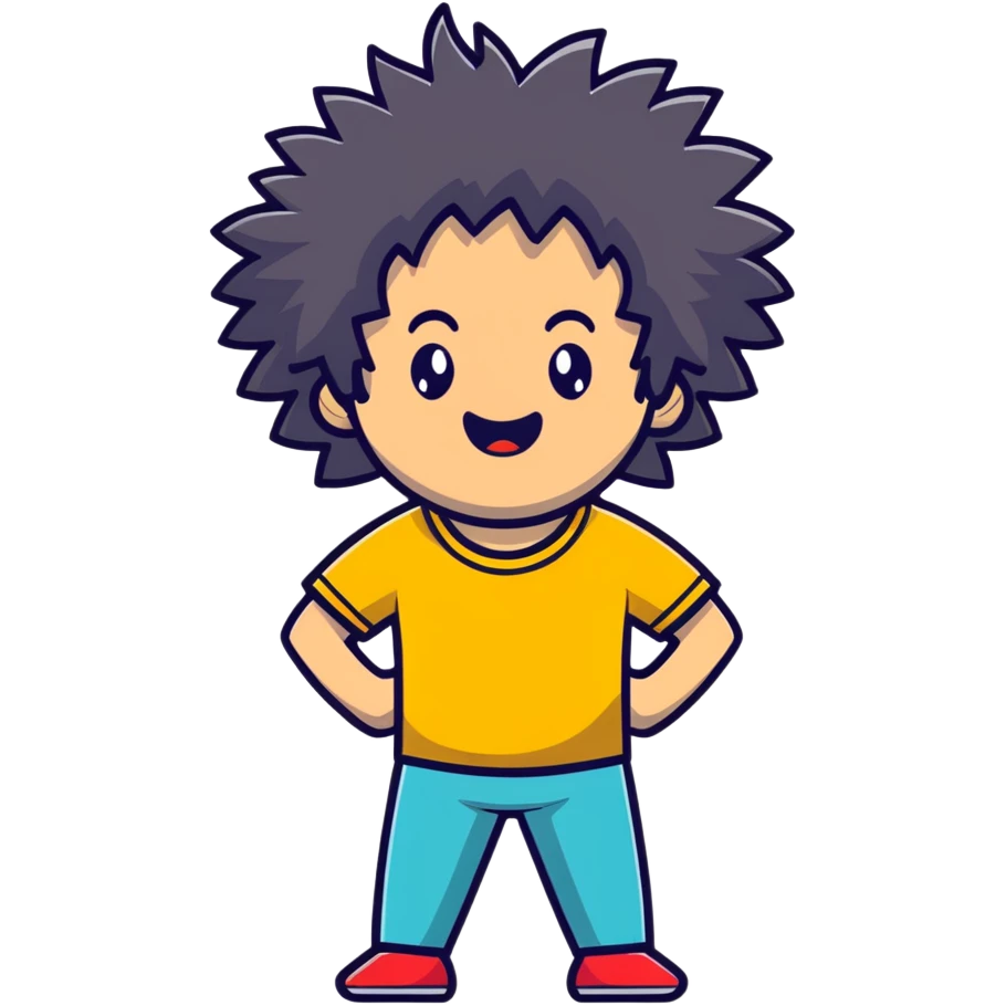 crazy man with wild hair and manic expression emoji