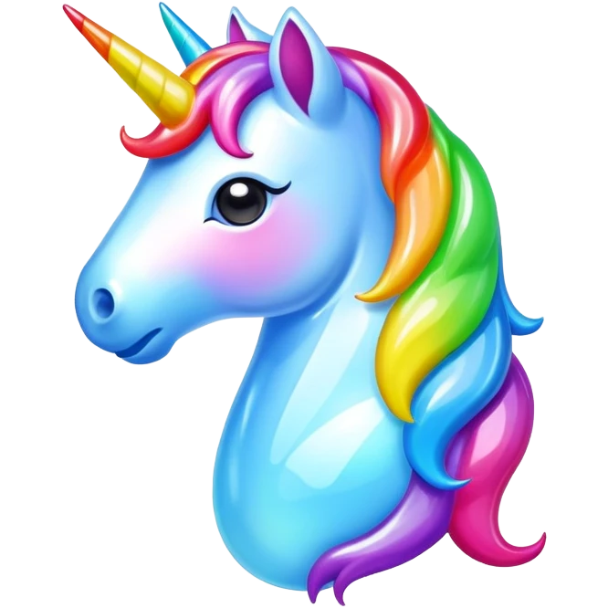 Rainbow gummy unicorn  emoji