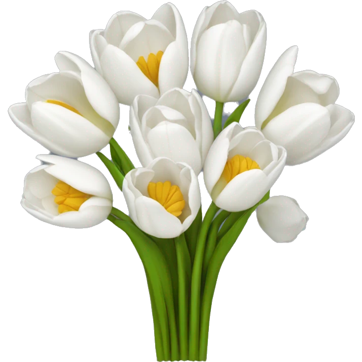 white tulip bouquet  emoji