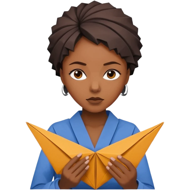 Street Origami Folder black woman emoji