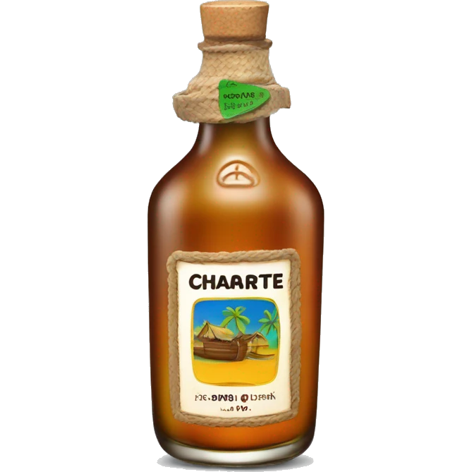 a rum bottle from the brand Charette from reunion island emoji