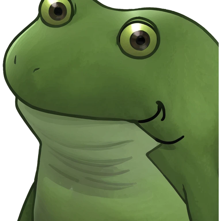 open hand with thumb holding down the ring finger, bufo frog meme style emoji
