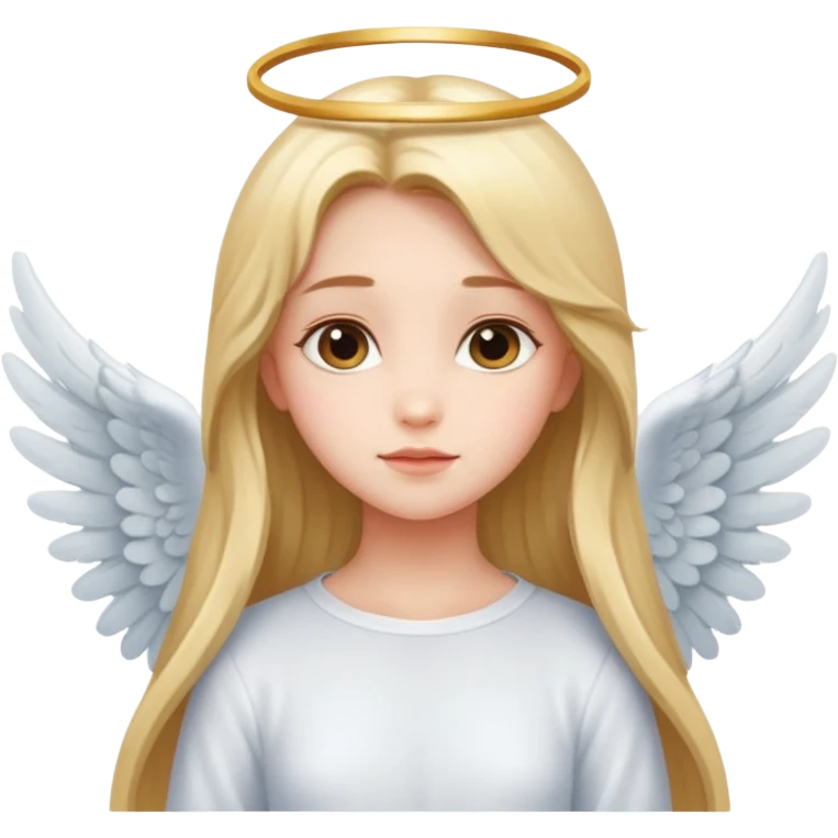 Cute girls with angel wings emoji
