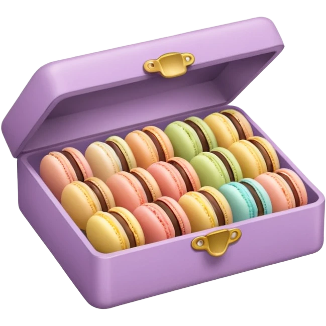 a box of single line of macaron



















 emoji