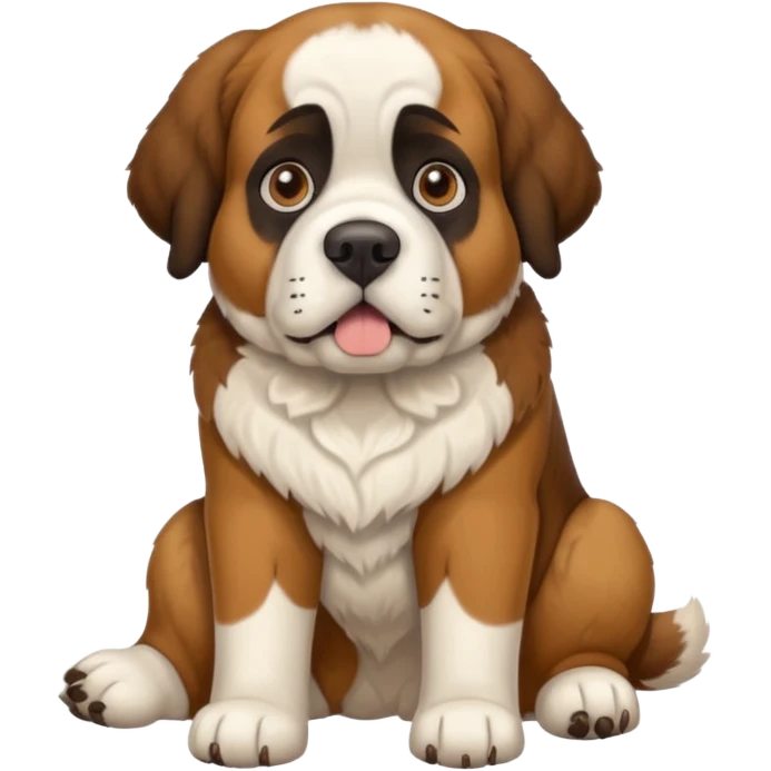 old St. Bernard dog, full body emoji