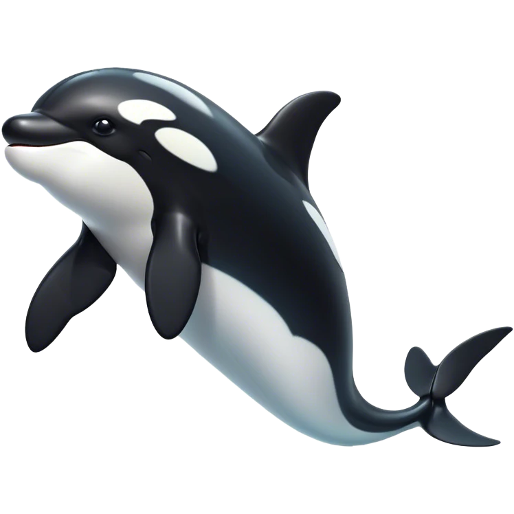 Cinematic Noble orca Portrait Emoji, Poised and majestic, with a sleek, streamlined black-and-white body, piercing intelligent eyes, and a powerful, commanding presence, Simplified yet sharp and sophisticated features, highly detailed, glowing with a soft oceanic radiance, high shine, intelligent and formidable, stylized with an air of deep-sea dominance, focused and alert, soft glowing outline, capturing the essence of an apex predator that appears ready to surge out of the waves with effortless authority! emoji